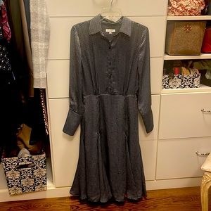 Equipment fit and flare silk feel dress